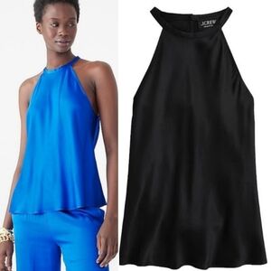 🆕️ J. Crew Collection Amber Top in Luster Crepe Black